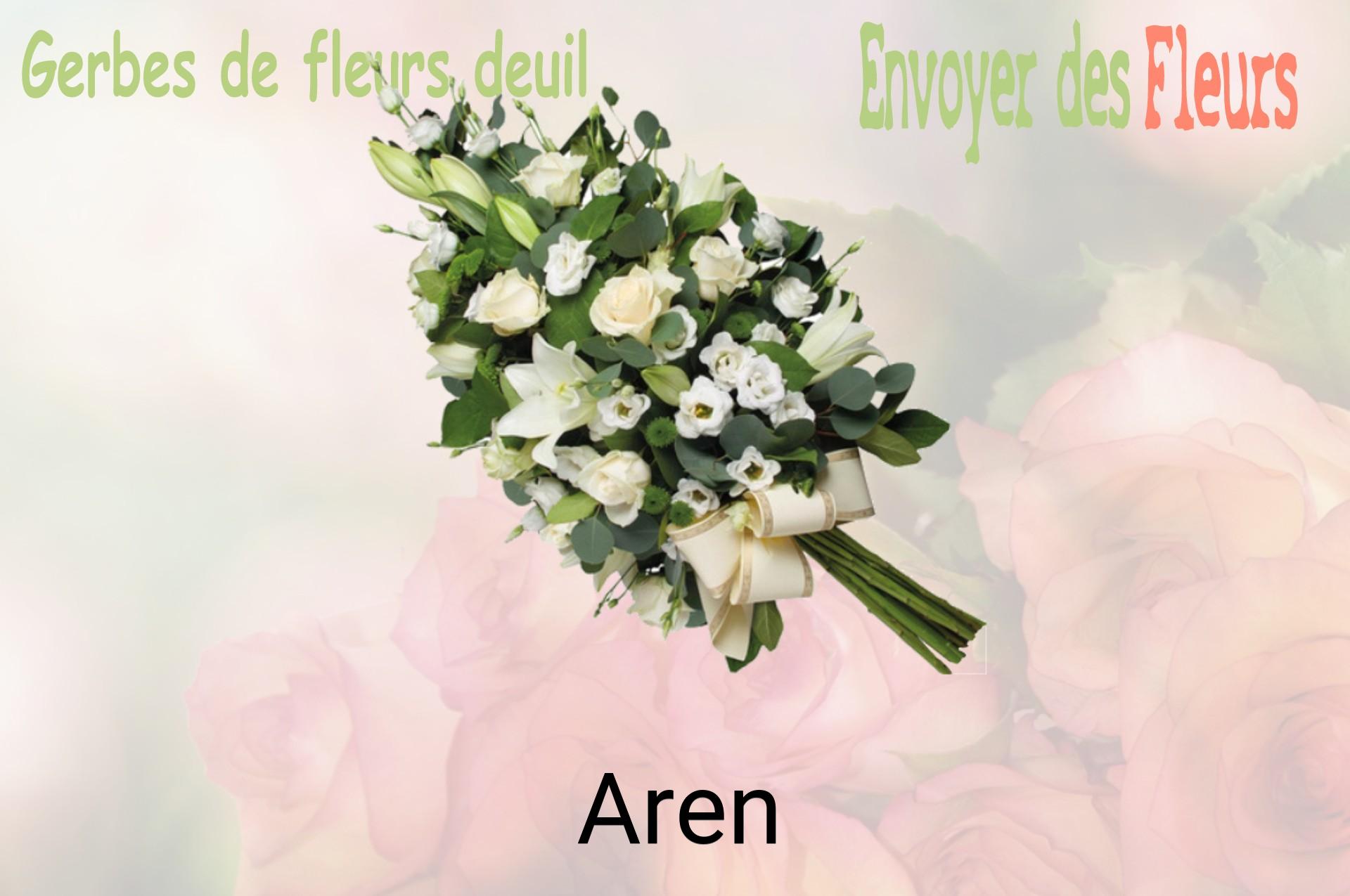Gerbe de fleurs de deuil livrée à Aren